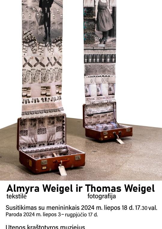 2024 m. liepos 3–rugpjūčio 17 d. Utenos kraštotyros muziejuje Almyros Weigel (tekstilė) ir Thomo Weigel (fotografija) paroda. Susitikimas su autoriais 2024 m. liepos 18 d. 17.30 val. 